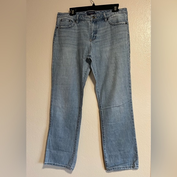 Sharp Denim - Chaps Women's  Ligth blue Denim  Straight legs Jeans Pants, Size 8